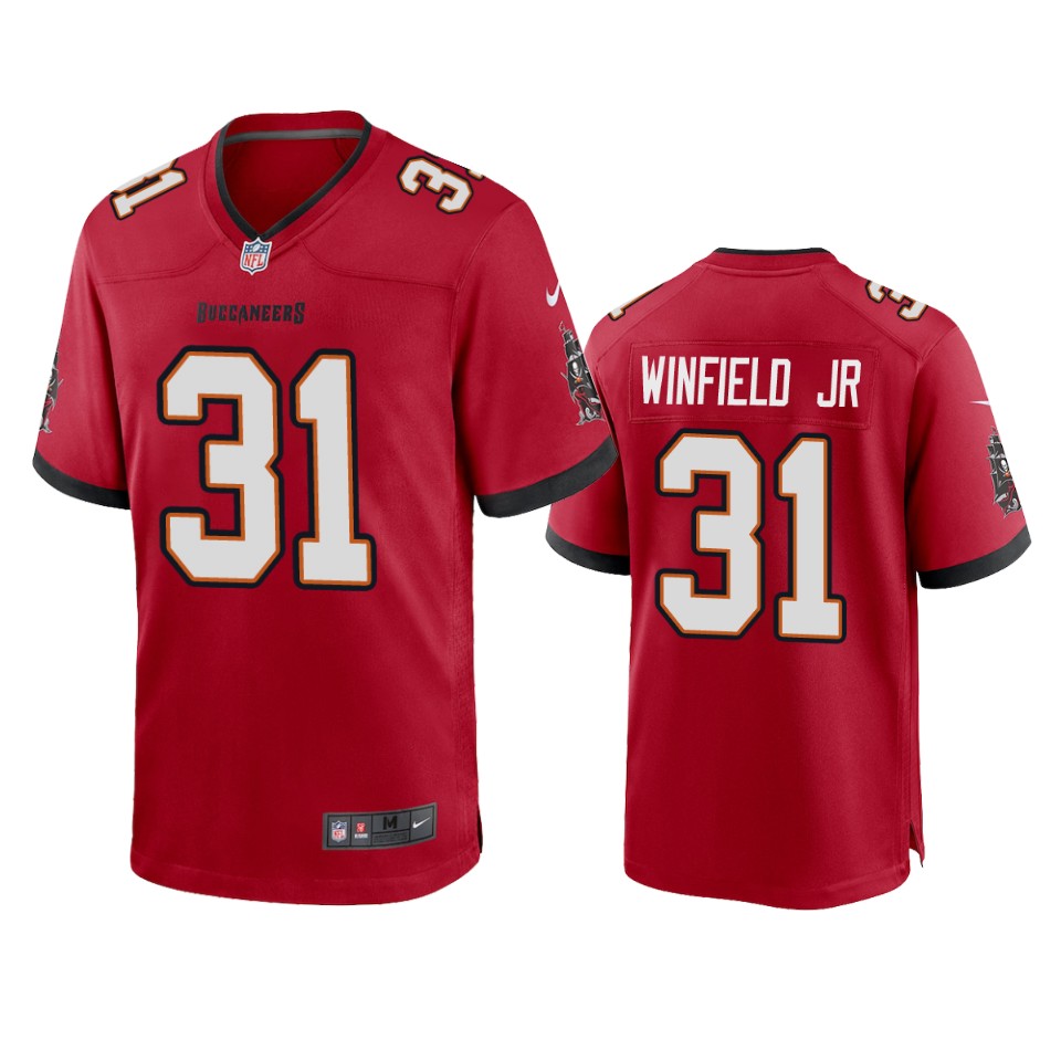 Men Nike Tampa Bay Buccaneers 31 Antoine Winfield Jr. Red 2020 NFL Draft Game Jersey